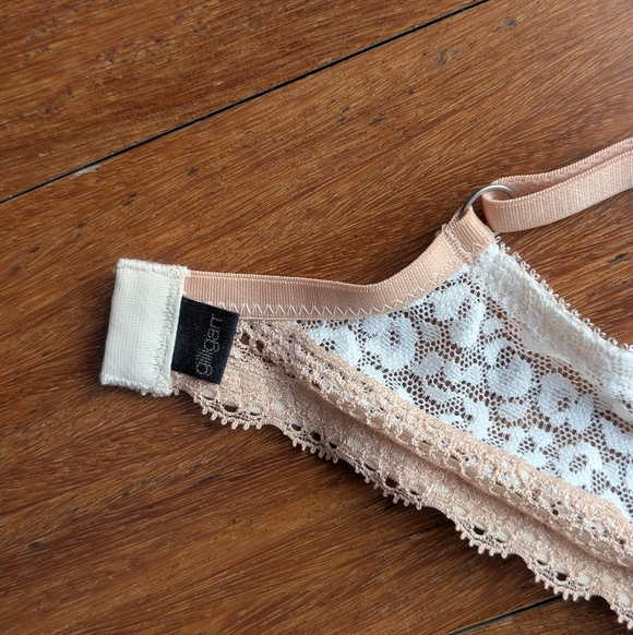 NEW DISCONTINUED Gilligan & O'Malley Leopard Animal Print Lace Plunge Bra 34B - Picture 4 of 4